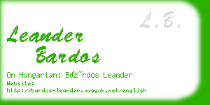 leander bardos business card